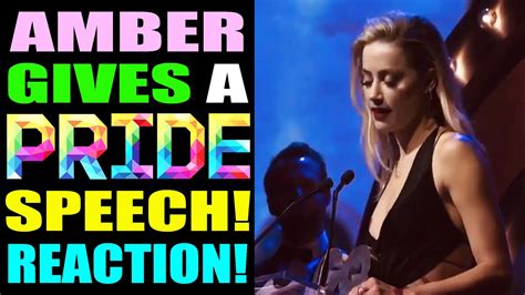 Amber Heard Celebrates Pride Month With A Heart Felt Speech Youtube