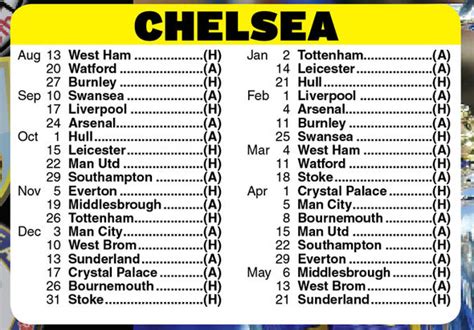 Select the opponent from the menu on the left to see the overall record and list of results. Chelsea fixtures: Man Utd's Jose Mourinho return date set | Football | Sport | Express.co.uk