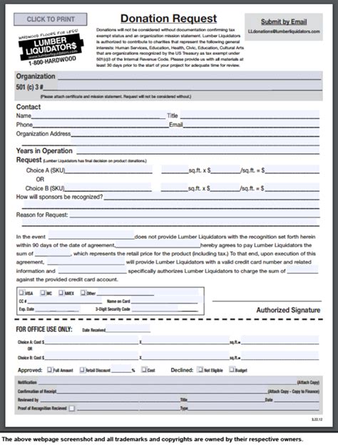 Some of our customers have been using lgl forms to create some great donation forms, newsletter signup forms, event rsvp forms and. Product Donation Guide: Lumber Liquidators