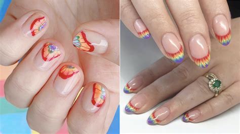 Rainbow Tie Dye French Tips Are The Perfect Manicure For Pride Month