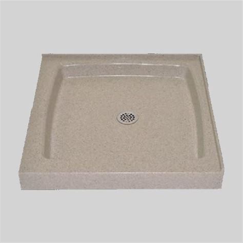The Marble Factory Double Threshold Shower Base 36 In X 36 In Irish Cream Rona