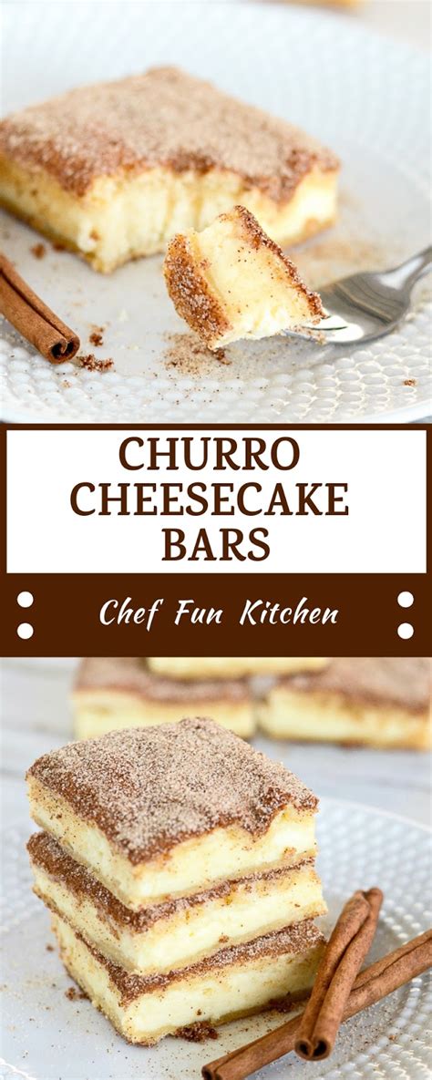 Churro Cheesecake Bars Creamy Cheesecake Recipe Cheesecake Bars Easy