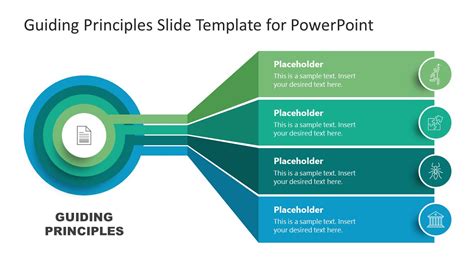 Guiding Principles Slide Template Concentric Circles Diagram Slidemodel