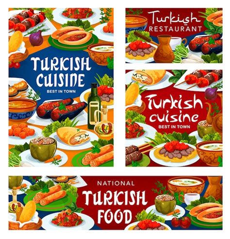 Premium Vector Turkish Cuisine Food Authentic National Dishes