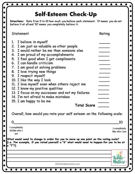 Learn How To Improve Your Self Esteem Using Worksheets In 2023 Free