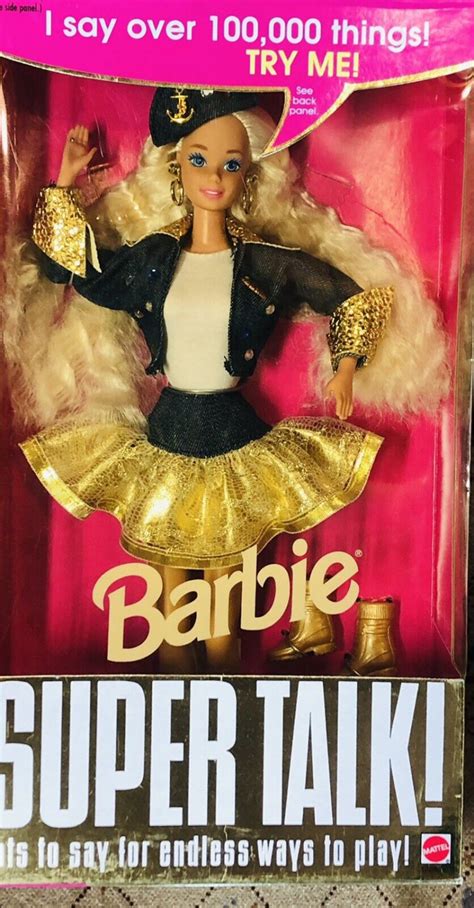 Mattel Super Talk Barbie Doll 1994 Nrfb 12290 Vintage Blonde