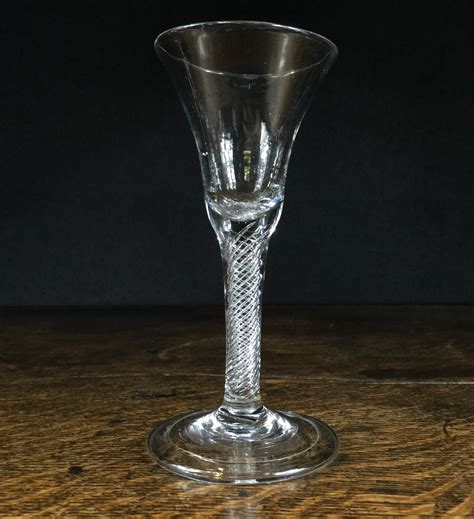 Georgian Air Twist Stem Wine Glass Circa 1770 Moorabool Antiques Galleries