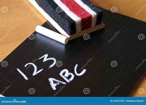 123 Abc On A Chalkboard Stock Image Image Of Teach Board 59107765