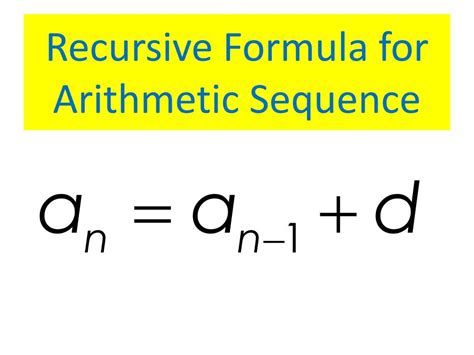 Recursive Formula For Arithmetic Sequence Worksheet Printable Word