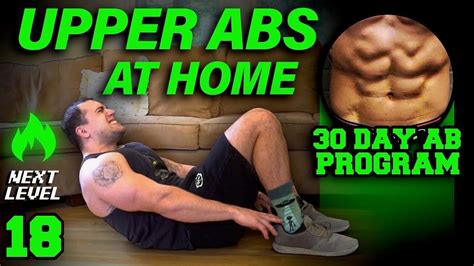 Upper Abs Workout At Home 30 Days To Six Pack Abs For Beginner To Advanced Day 18 Youtube