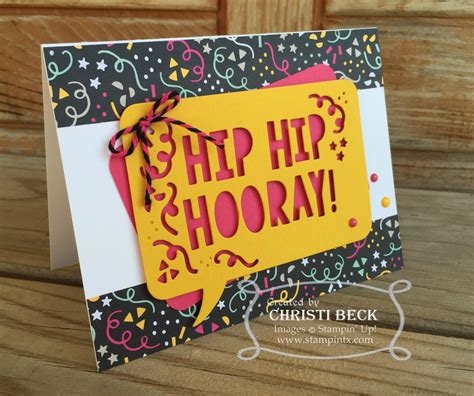 Stampintx Hip Hip Hooray Birthday Card