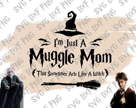 I'm Just Muggle Mom svgHarry Potter svgdxf pngWizards | Etsy