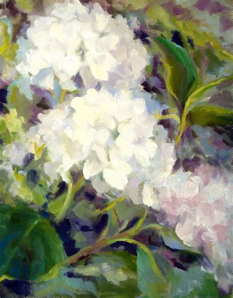 Painting A Day Daily Painters Small Oil Painting Hydrangea Capri