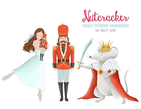 Nutcracker Clip Art Christmas Ballet Graphic Digital Etsy Ballet