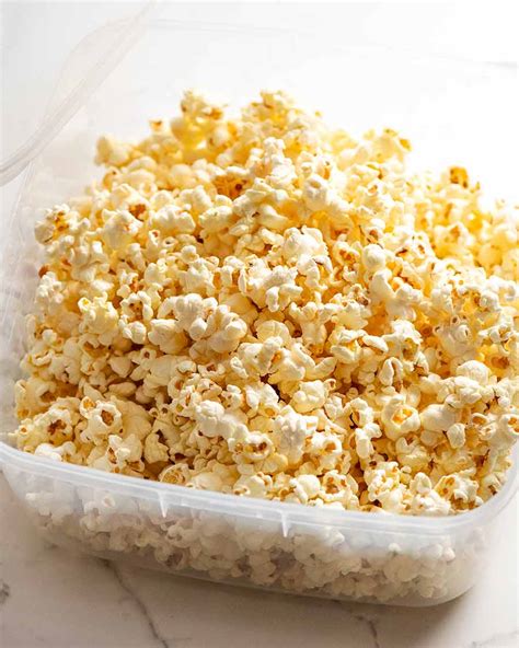 Lightly Sweet N Salty Crispy Butter Popcorn Recipetin Eats