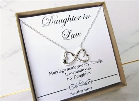 Family not by birth, but by good fortune. Daughter In Law Gift Necklace: Wedding Gift Jewelry From ...