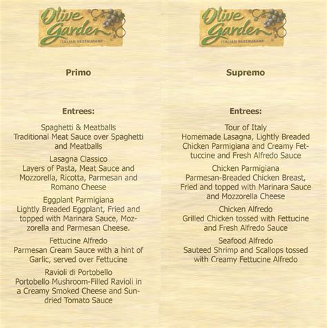 Olive garden is an american casual dining restaurant chain offering american and italian cuisine. Menu Printable Images Gallery Category Page 3 - printablee.com