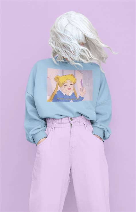 Sailor Moon Sweater Unisex Anime Sweatshirt Vaporwave Etsy