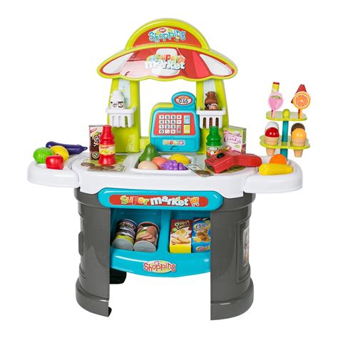 Pretend Play Supermarket Grocery Store Toys Playset For Children In