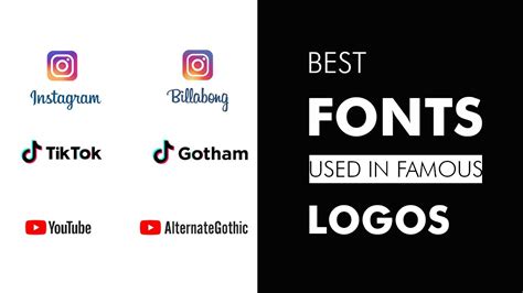 Best Fonts Used In Famous Logos Youtube