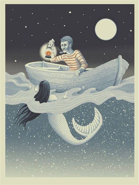 Mermaid And Fisherman Mermaid Illustration Mermaid Art Sailor