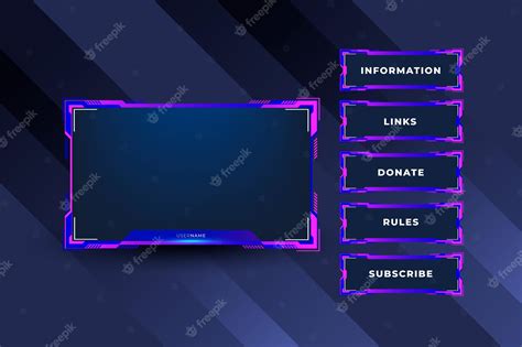 Premium Vector Twitch Stream Panels Collection Streaming Screen