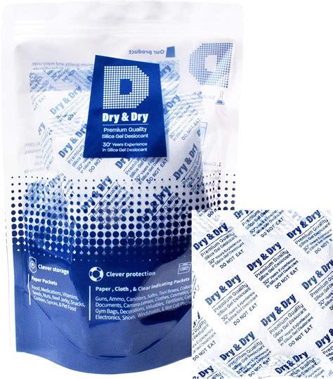 100 gram pack of 2 dryanddry silica gel packets desiccant dehumidifiers uk business