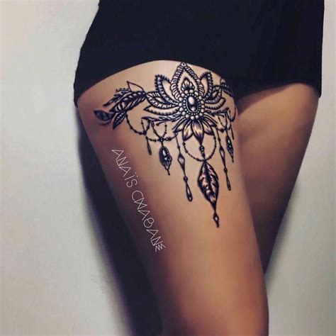 Mandala Tattoo Ideas Mandalatattoo Lace Thigh Tattoos Lace Tattoo