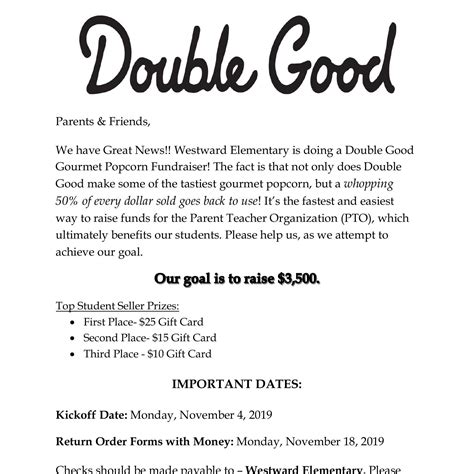 Double Good Gourmet Popcorn Fundraiser Flyerpdf Docdroid