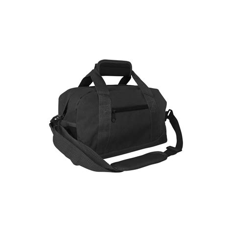 Dalix 14 Small Duffel Bag Gym Duffle Two Tone In Black With Shoulder Strap
