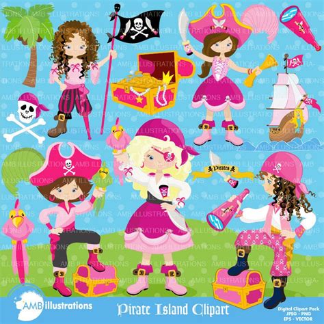 pirate girl clipart pirate girls pirates illustration etsy pirates illustration girl