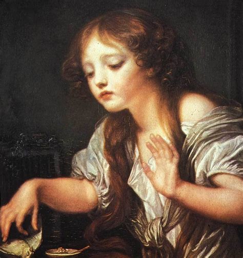 Jeune Fille Pleurant Son Oiseau Mort De Jean Baptiste Greuze Musée Du