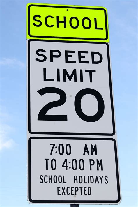 School Speed Limit 20 Sign Picture Free Photograph Photos Public Domain