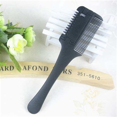 1 Pcs Professional Hair Razor Comb Black Handle Hair Razor Cutting