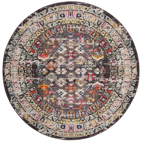Circular rugs are available in a multitude of sizes. Safavieh Monaco Brown/Gray 6 ft. 7 in. x 6 ft. 7 in. Round ...
