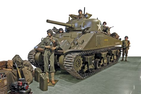 The engine is located at the rear of the tank and can be cranked out on a cradle using a hand crank or power drill. 1944 Chrysler M4A4 Sherman Tank - Sports Car Market ...