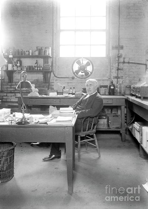 Thomas Alva Edison In His Laboratory Photograph By Bettmann Pixels