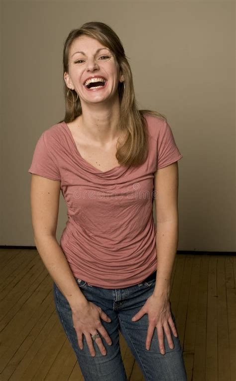 Laughing Woman Stock Photo Image Of Caucasian Woman