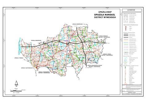 Mouza Map And 3 Detailed Maps Of Nandail Upazila Mymensingh Bangladesh