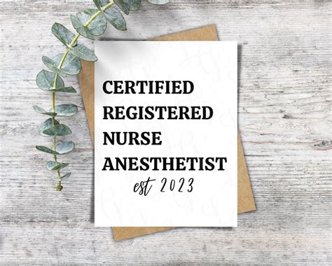Best Crna Ever Graduation Card Anesthesia Card Funny Etsy