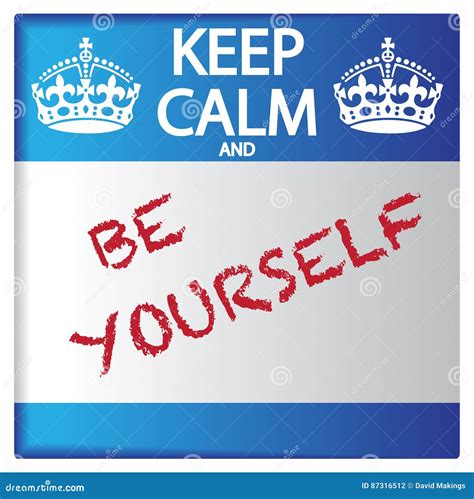 Keep Calm Be Yourself Sticker Stock Illustrations 2 Keep Calm Be