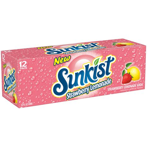 Sunkist Strawberry Lemonade Case Of 12 355ml X12