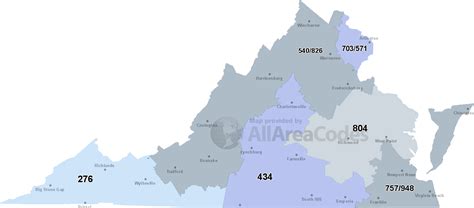 Virginia Area Codes Map List And Phone Lookup