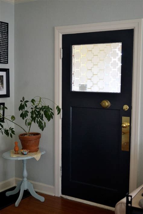 Remove all other hardware like the door handle. Soot Doors & Benjamin Moore Soot | Painted Interior Front Door