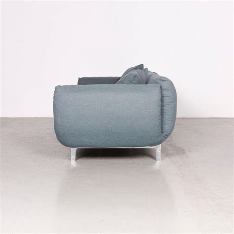 The cushions have a particularly striking effect if you opt for the saddle stitch seams in contrasting colours. COR Jalis Designer Fabric Sofa Blue Three-Seat Couch For ...