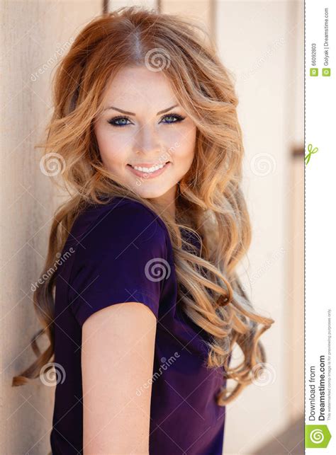 Summer Portrait Of Beautiful Red Haired Woman Stock Image Image Of Adult Decoration 66092803