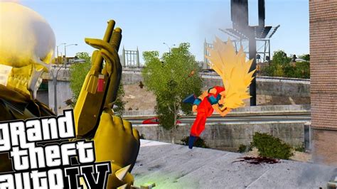 Gta 4 Ghost Rider Vs Dragon Ball Z Goku Epic Battle Youtube
