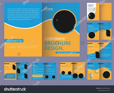 Corporate Company Profile Brochure Template Design Stock Vector