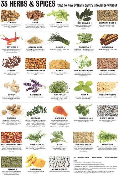 List Of Herbs And Spices And Their Uses Pdf