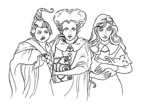 This is heather's 42nd cook and it's perfect for all ages. Hocus pocus coloring pages - Disney Coloring Pages